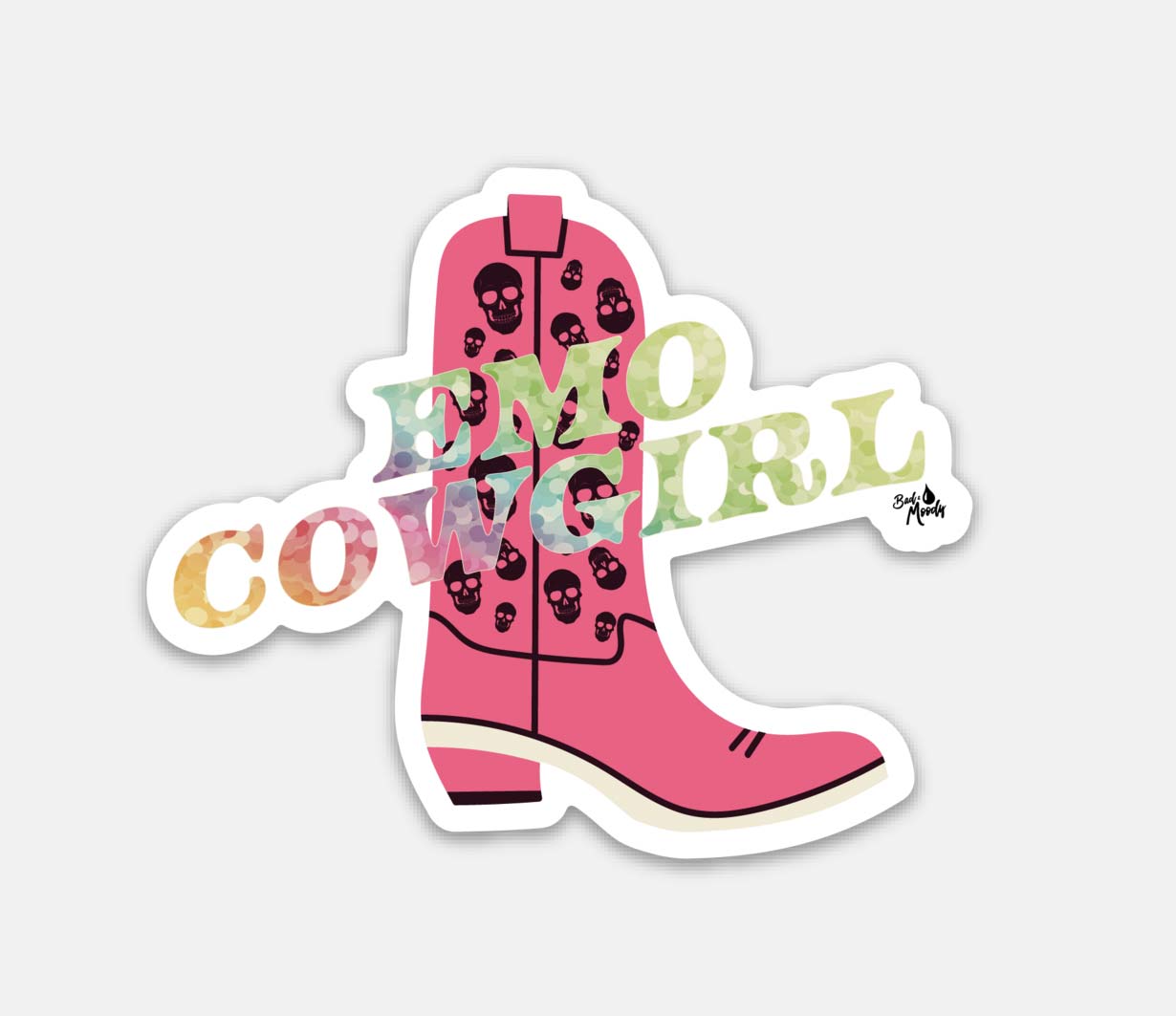 Emo Cowgirl Holographic Sticker