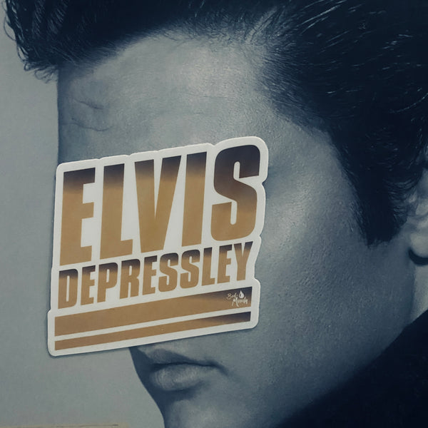 Elvis Depressley Sticker