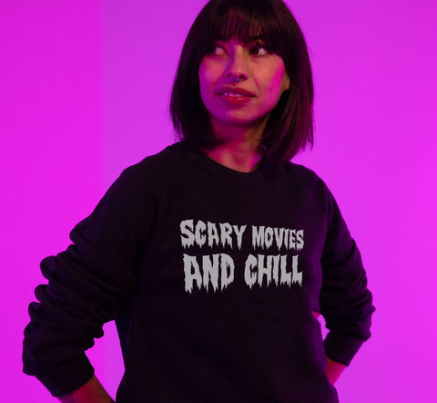 Scary Movies and Chill Unisex Sweater
